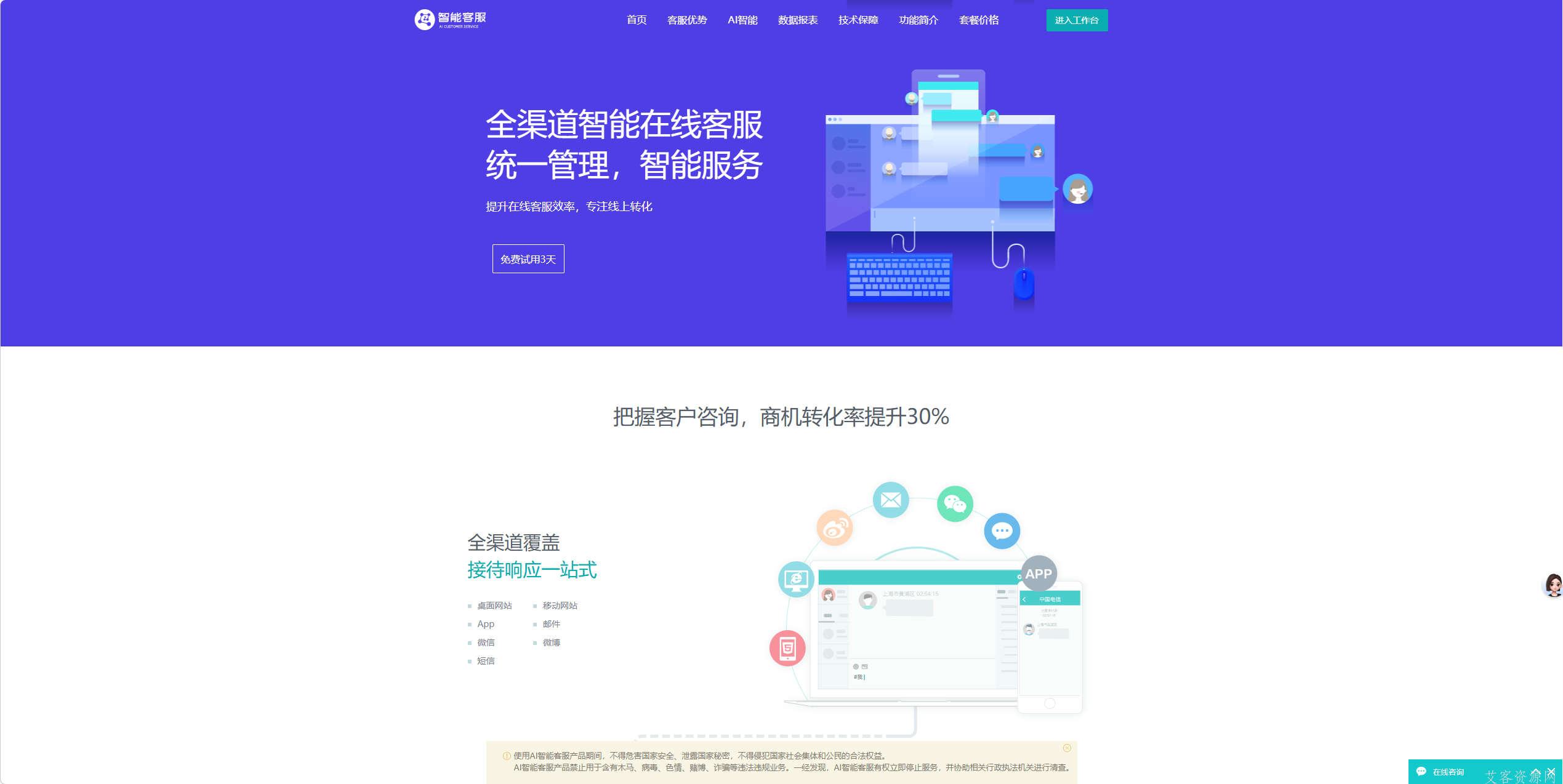 2026最新AI在线客服系统,支持手机扫码无限席位可设置知识库